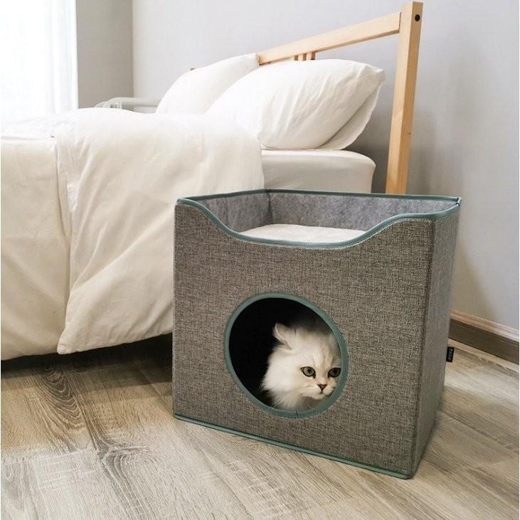 DIY猫ベッド】どうやらほぼ確実に使ってくれる猫ベッド！今年は違う