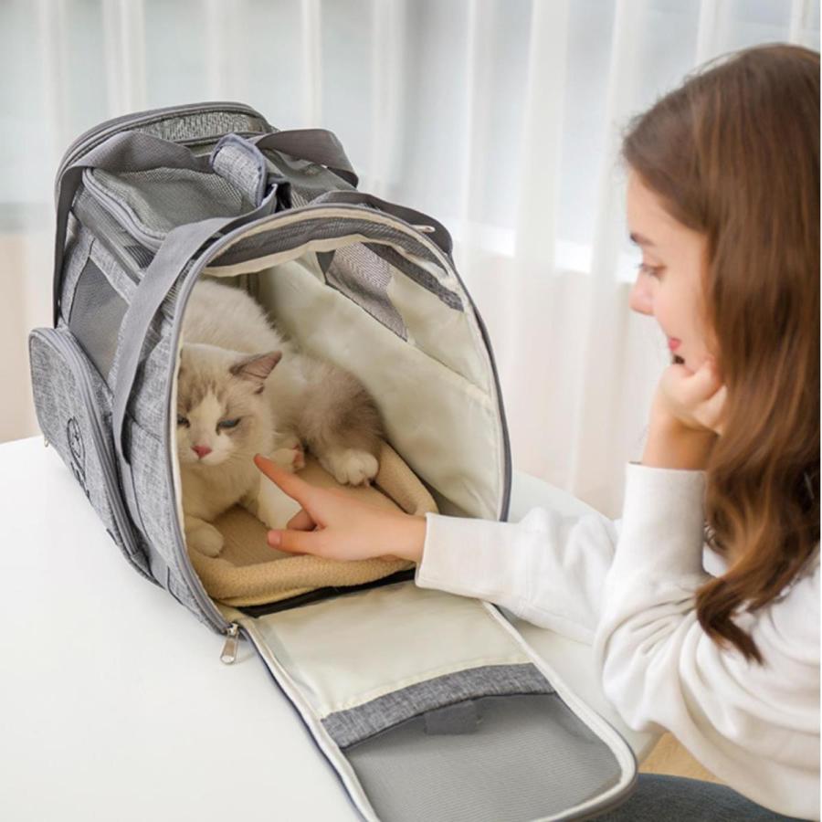 猫用 ペットキャリー 折りたたみ キャリーバッグ 2way ショルダー