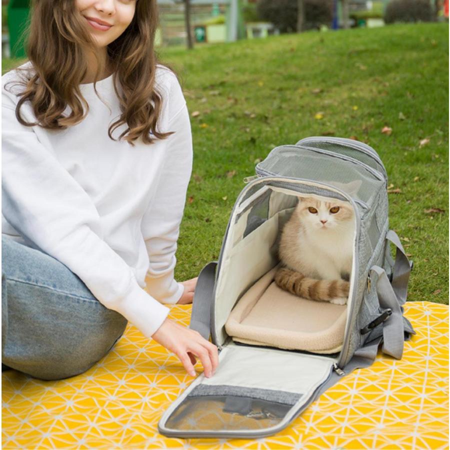猫用 ペットキャリー 折りたたみ キャリーバッグ 2way ショルダー
