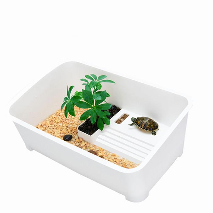 亀の水槽 カメ水槽 カメ飼育ケース 亀水槽 カメボックス タートルタンク 一体成型 日向ぼっこ台 階段 エサ皿 Diyコーナー 大きい 大型 送料無料 中サイズ Sdmyturtleboxm Zakkaライフ 通販 Yahoo ショッピング