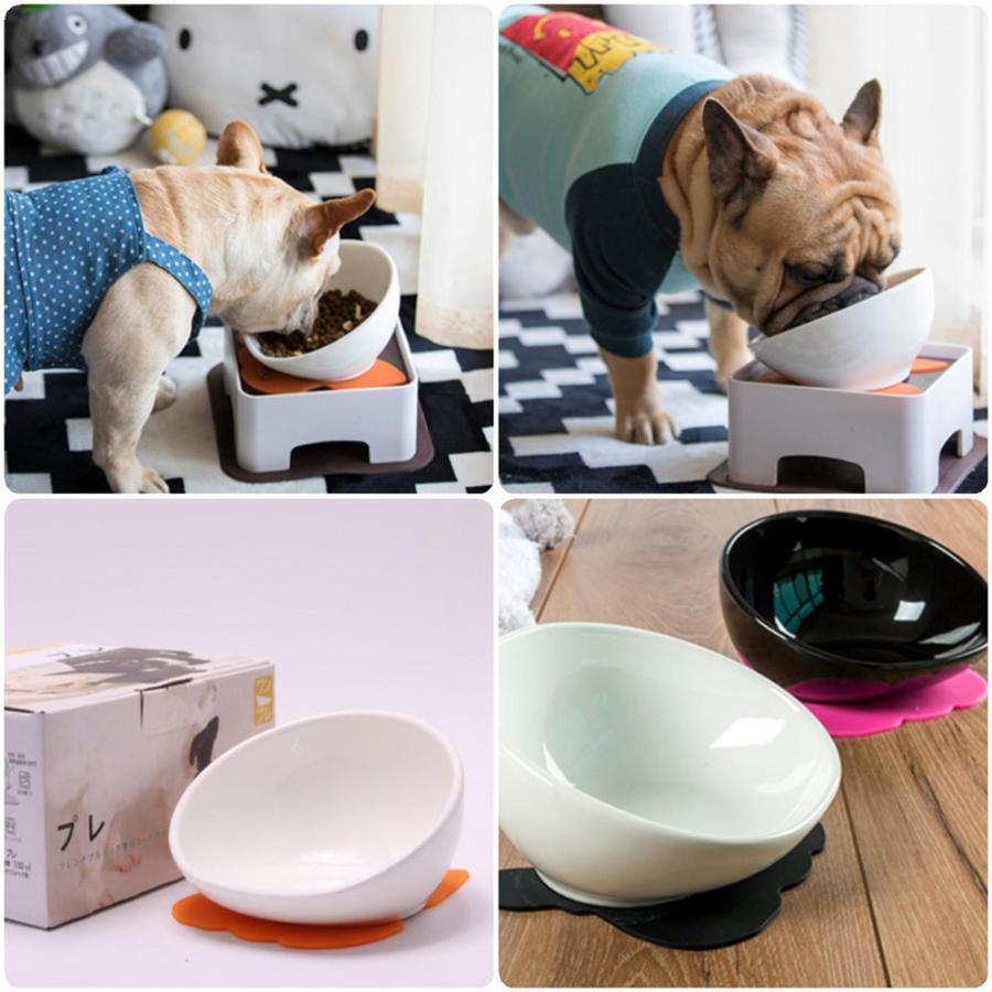 犬 猫 ペットフードボウル 給食台セット エサ入れ 餌入れ 食器 陶器