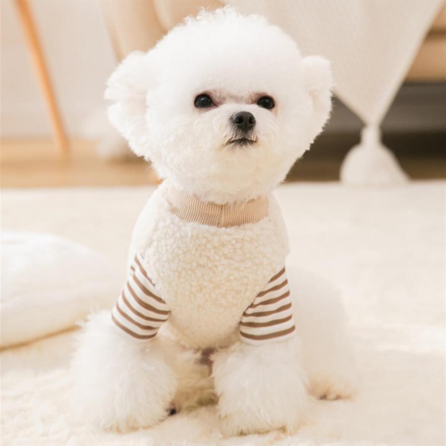 犬服 秋冬 タンクトップ もこもこ 暖かいフリース素材 着せやすい