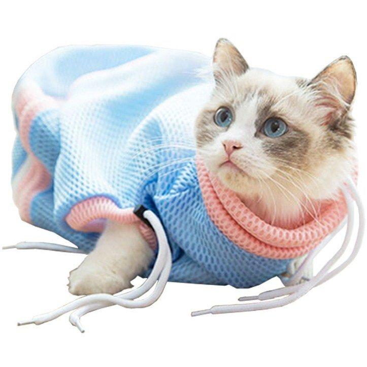 猫用 みのむし袋 お風呂バッグ シャワーバッグ 猫用ネット袋 グルーミングバッグ シャンプー 多機能 爪切り 耳掃除 Pannipet 猫用品 ネコ 4カラー 送料無料 Xpgxmd1 Zakkaライフ 通販 Yahoo ショッピング