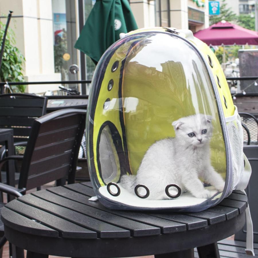 猫 キャリーバッグ ペット バッグ ペット用キャリーバッグ 透明 バッグ カプセル型 開放感 ペットバッグ 犬猫兼用 ペット鞄 Panni 送料無料｜panni-fashion｜10