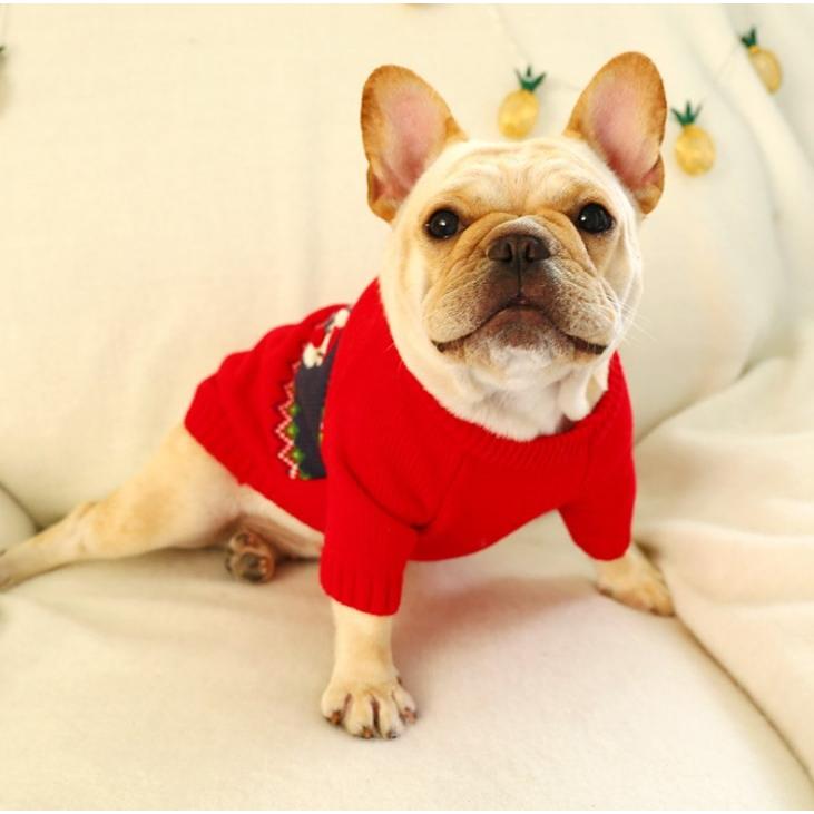 犬服ハンドメイド.クリスマスニット残りわずが サンタ衣装・コスプレ・ドッグウェアの作り方紹介・手作り犬服