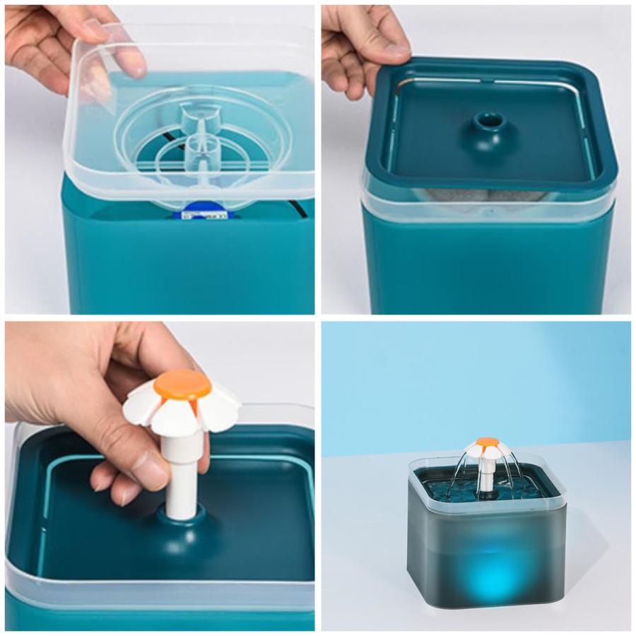 ペット給水器 自動給水器 猫 水飲み器 小型犬用 2L大容量 循環式給水器