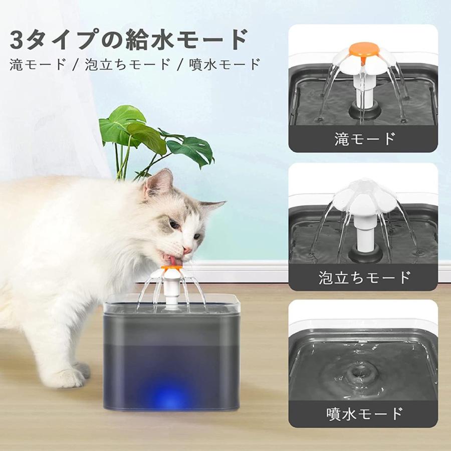 ペット給水器 自動給水器 猫 水飲み器 小型犬用 2L大容量 循環式給水器