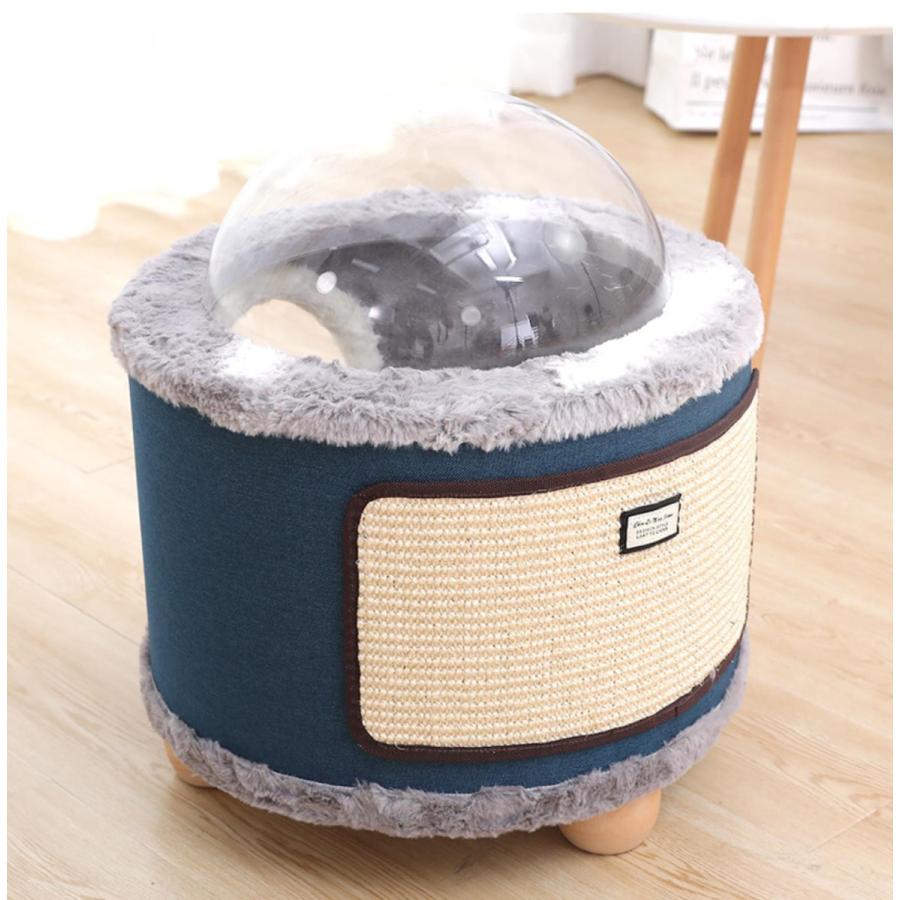 猫ハウス 猫ベッド 透明カプセル ペット用ベッド 冬用 もこもこ
