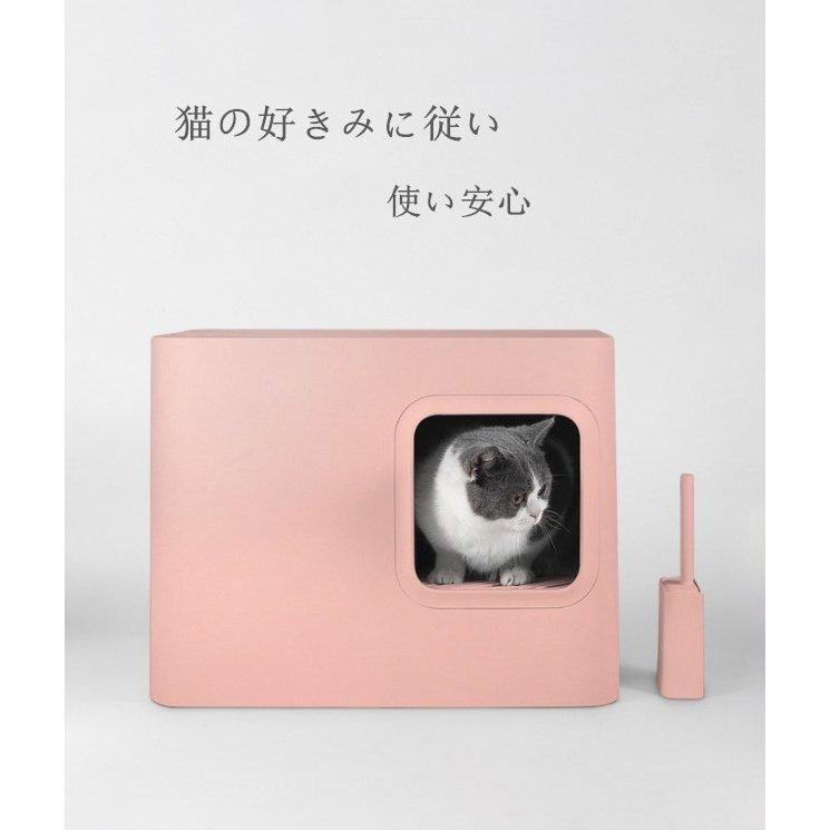 猫 トイレ 猫トイレ 本体 猫用トイレ 方型 可愛い 大型 おしゃれ