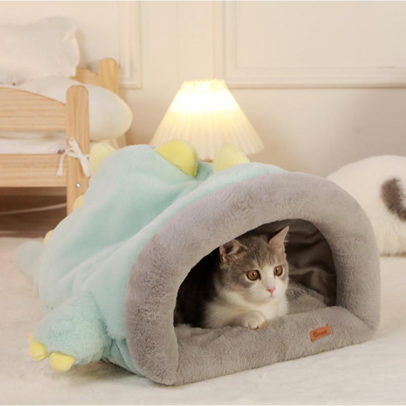 猫ベッド 猫ハウス ペット ハウス 可愛い 恐竜型 犬 猫用 ベッド ペットベッド ドーム型 ソファ 室内用  小動物 兼用｜panni123｜06