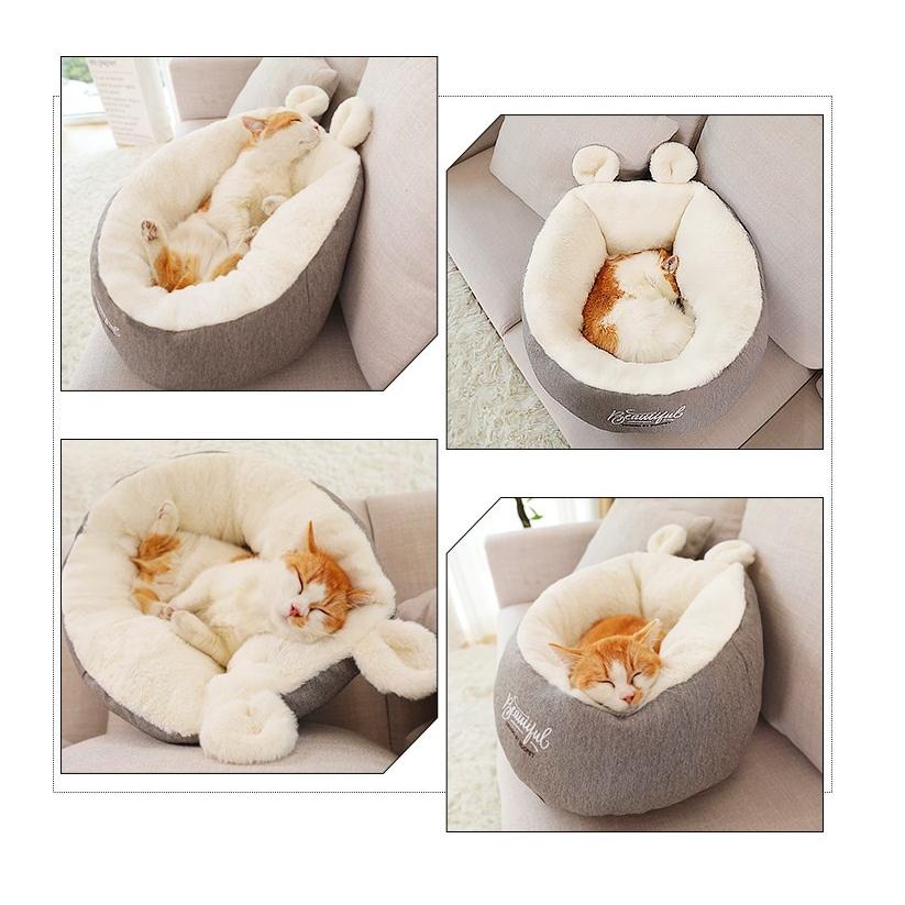 猫ベッド ペット ベッド 猫ハウス 猫ドーム型 ハウス マット付き