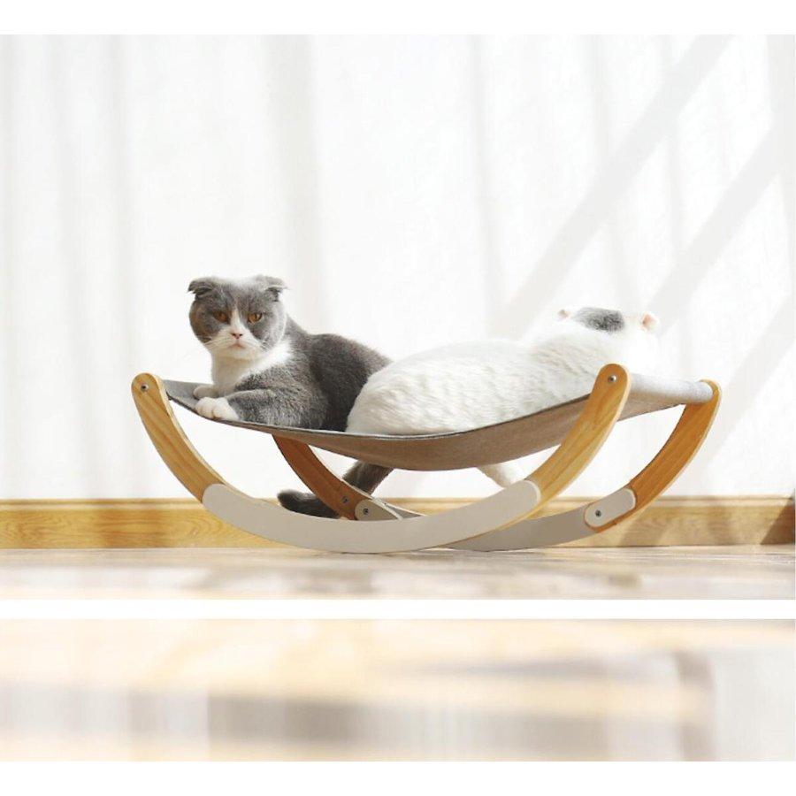 猫 ハンモック 猫ベッド 木製 スタンド型　揺れる　多機能 運動不足やストレ1 猫 ハンモック 猫ベッド 木製 スタンド型 揺れる 多機能 運動不足や