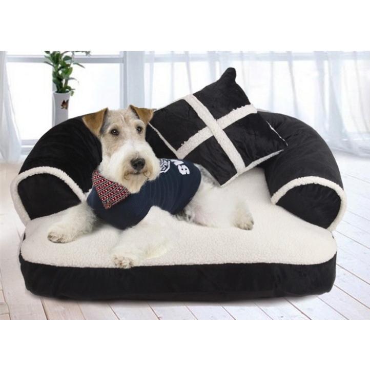 犬ベッド ペットベッド クッション 犬猫兼用 枕付き ふわふわ 柔らかい ぐっすり 選べる３色