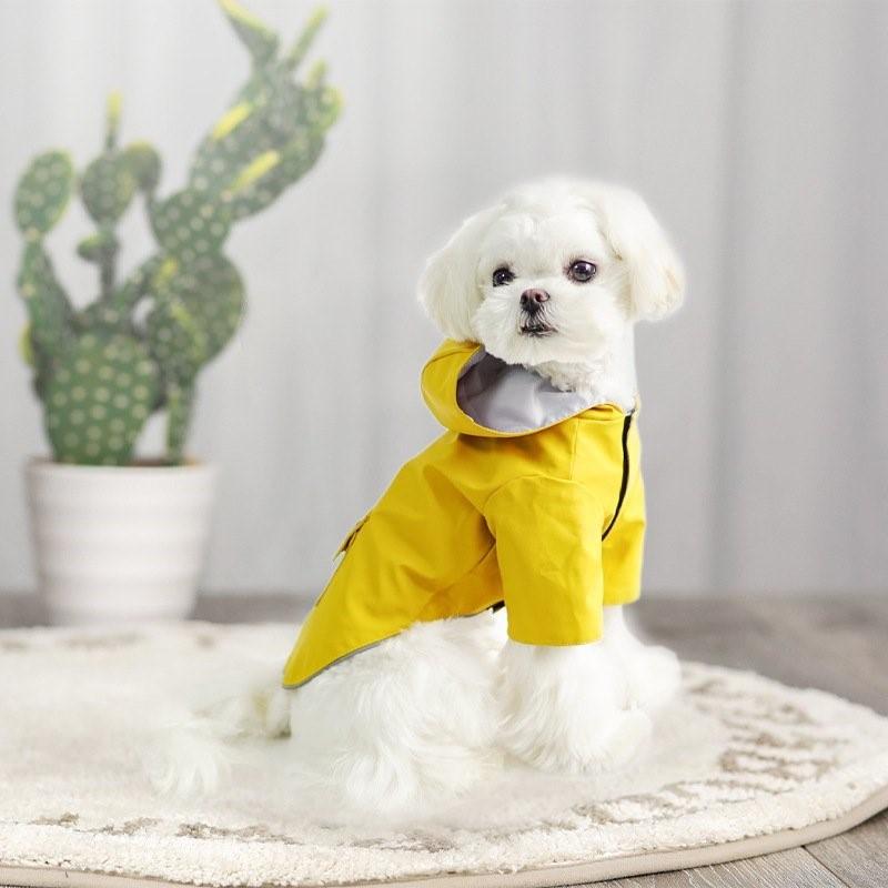 ドッグウェア レインコート 犬の服 犬服 雨服 雨具 パーカー フード付き 四足 小中型犬用 雨の日 防水 雨具 お散歩 梅雨対策 犬用品 着脱簡単｜panni123｜07