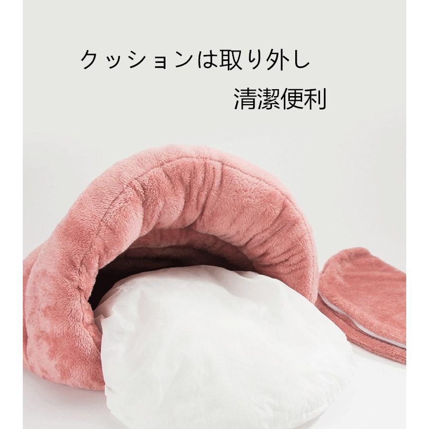 猫ベッド ペット ベッド 猫ハウス クッション付き ふわふわ もこもこ