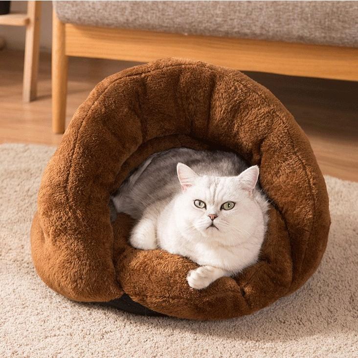猫ベッド ペット ベッド 猫ハウス クッション付き ふわふわ もこもこ