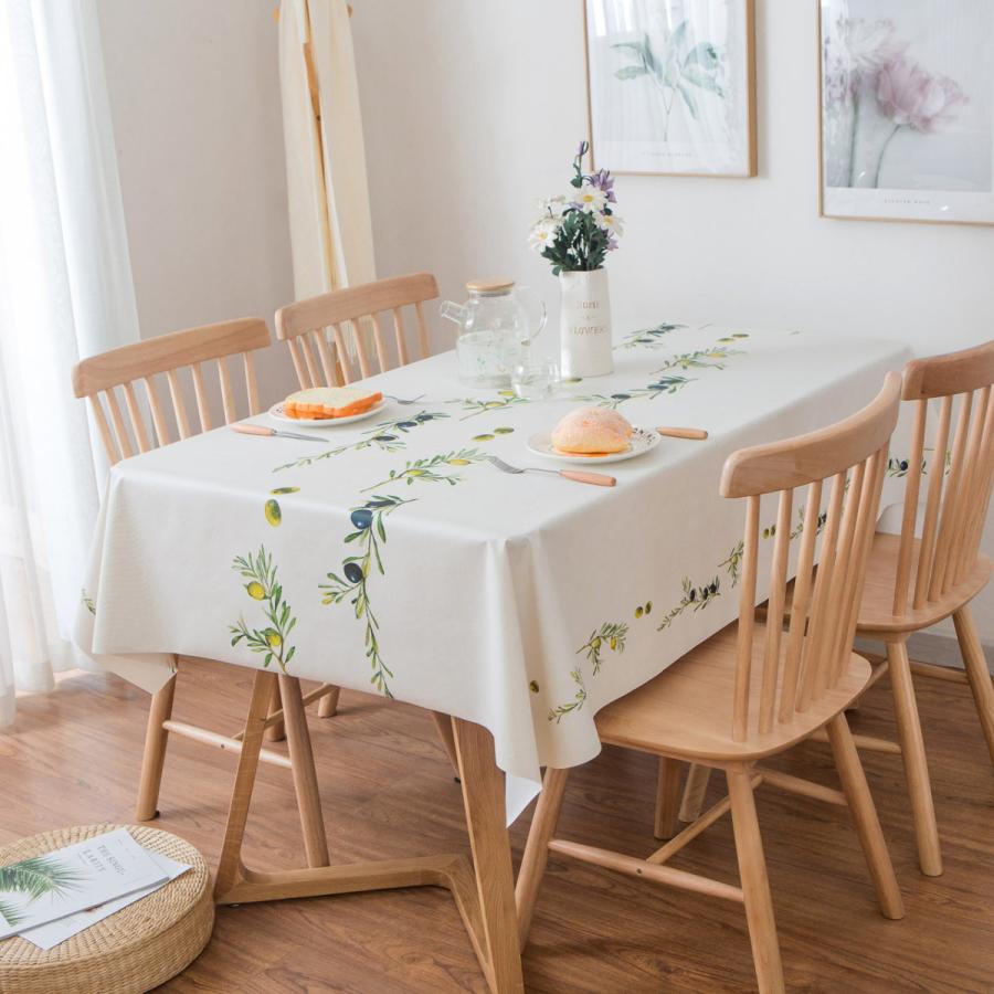 テーブルクロス 撥水 北欧 シンプル おしゃれ 高級感 テーブル ずれ