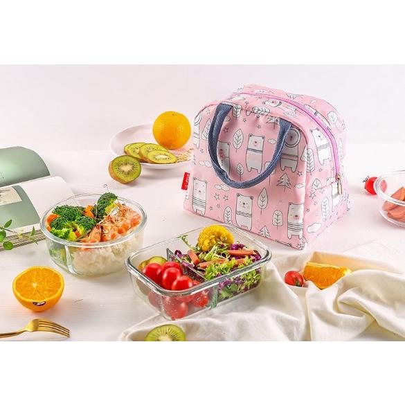 弁当箱 ランチボックス ガラス 透明 800ml 1000ml おしゃれ ピクニック