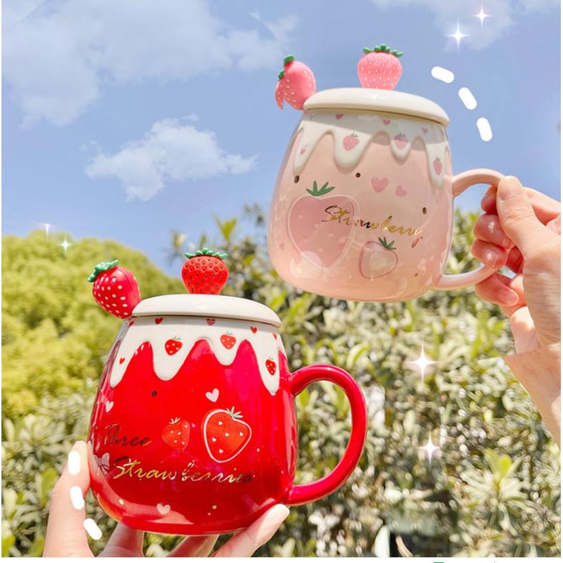 陶器マグカップ ミルクコップ コーヒーカップ 可愛い いちご お茶カップ コ ップ かわいい 350ml レディースコ ップ シ ンプル 送料無料 Lmwzblb01 Panni2 Shop 通販 Yahoo ショッピング