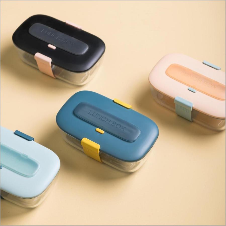 弁当箱 ランチボックス ガラス 透明 800ml おしゃれ ピクニック 1段 二つ仕切り 会社出勤 食事用 電子レンジ可 汚れが落ちやすく 洗いやすい レンジ対応 Lunchibox Panni2 Shop 通販 Yahoo ショッピング