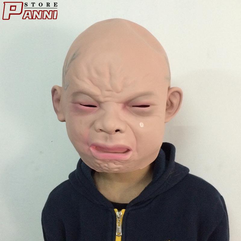 リアルマスク 赤ちゃん 仮面 変装用マスク 泣き顔 ベビーマスク 被り物