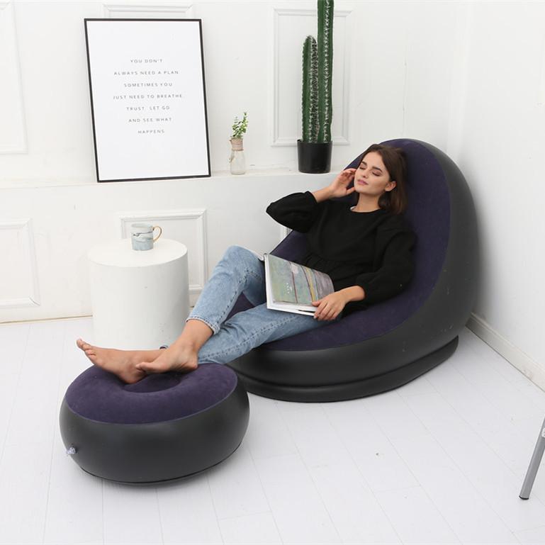 【新品】エアーソファー オットマン付　イス チェア ラウンジチェア　アウトドア エアーソファー オットマン付 椅子 イス ベッド アウトドア