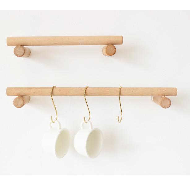 タオル掛け フック付き 洗面所 おしゃれ 木製 タオルハンガー