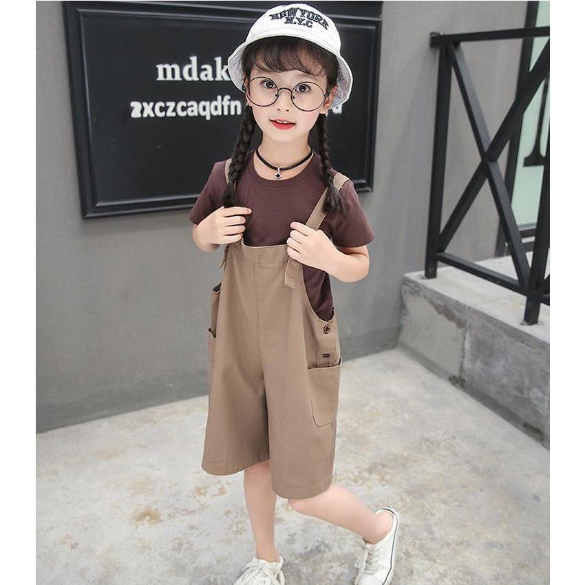 Tシャツ シャツ ショートパンツ サロペット オーバーオール 2点セット 
