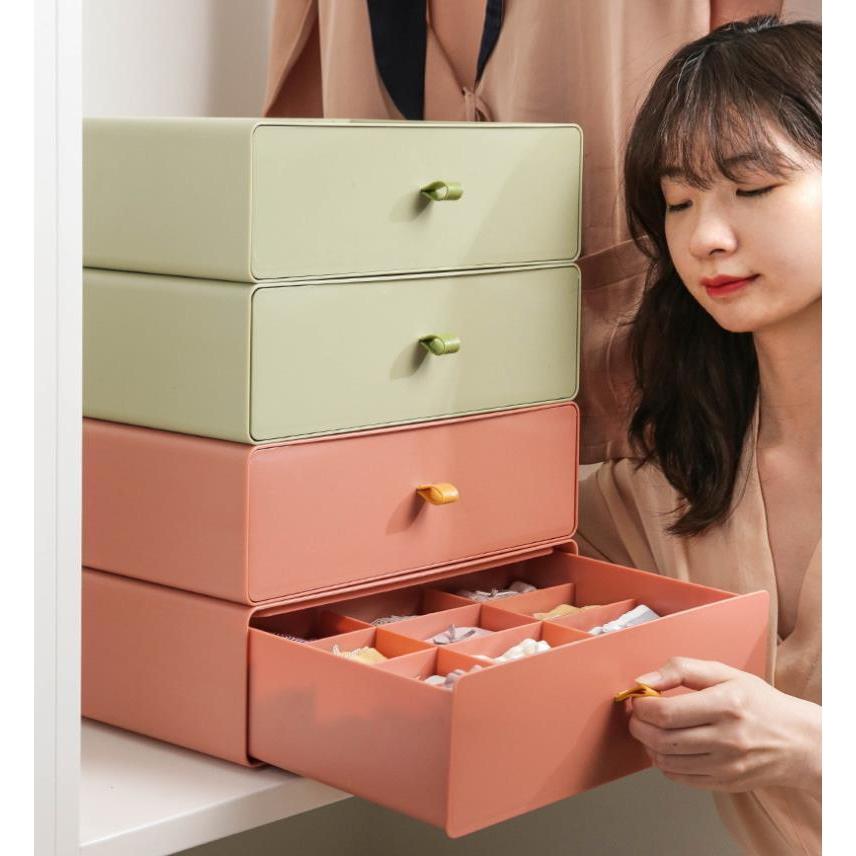 大人気❣️衣類収納 ケース 2個セット下着 靴下 インナー 小物　ピンク 下着収納ボックス 2個セット 戸棚の側面に設置 下着 収納 ケース