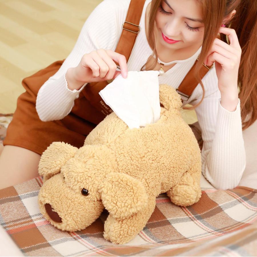 ティッシュ カバー ティッシュケース 犬ぬいぐる インテリア リビング