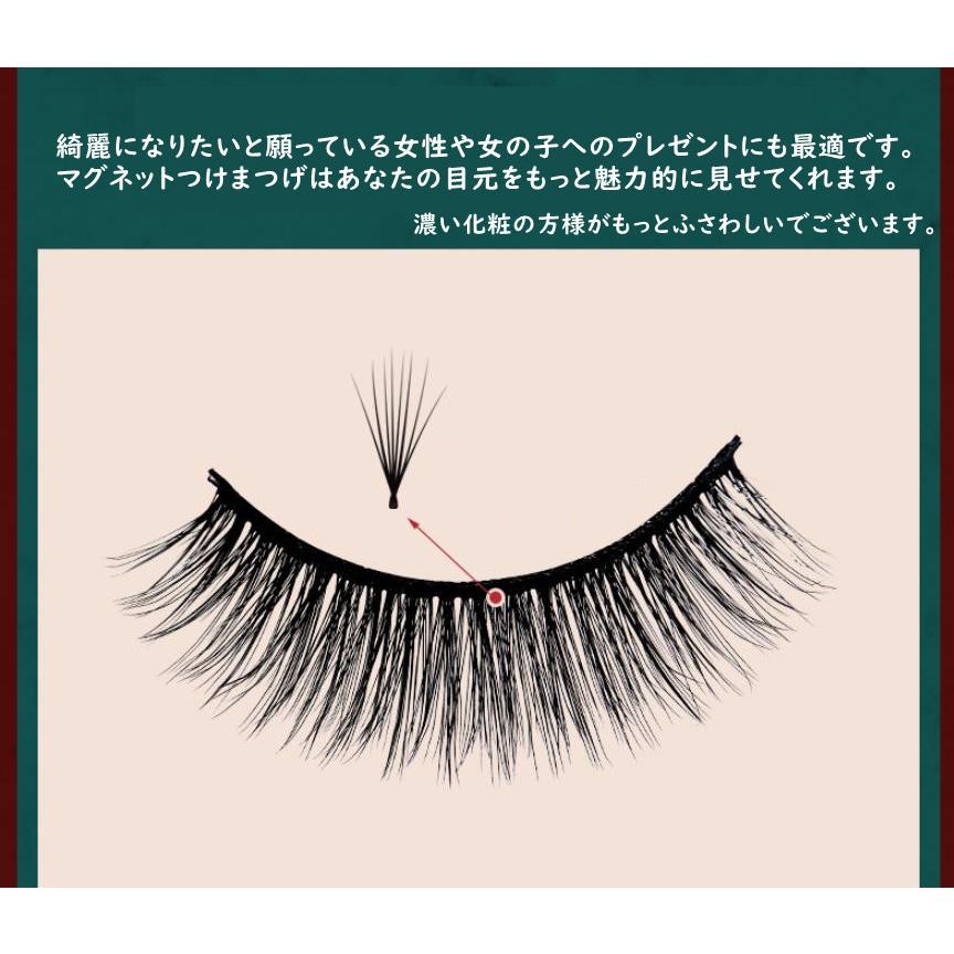 磁気つけまつげ 磁気が見えないまつげ セットアイラッシュ ナチュラル