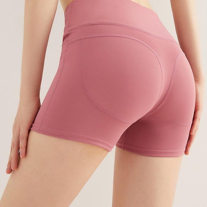 Lululemon 薄いピンク ヨガパンツ ハイウエスト 新作ハイウエストスポーツヨガパンツ、ヌード感覚の高弾性ヒップ