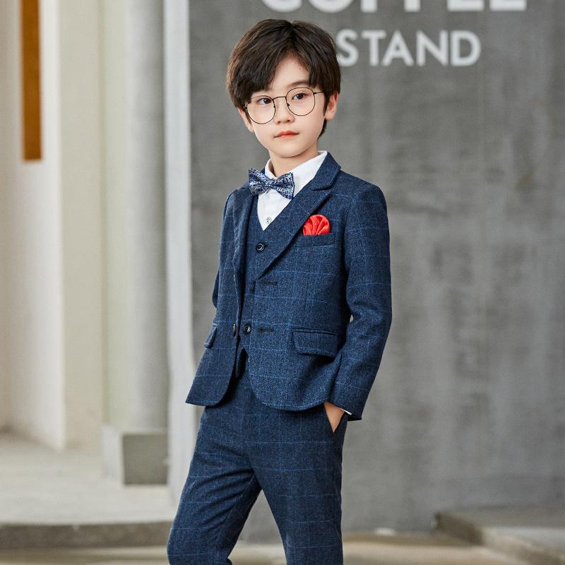スーツ 男の子 フォーマル 子供スーツ 紳士服 6点セット チェック柄