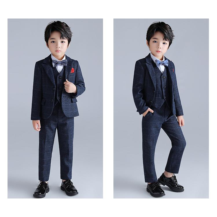 スーツ 男の子 フォーマル 子供スーツ 紳士服 6点セット チェック柄