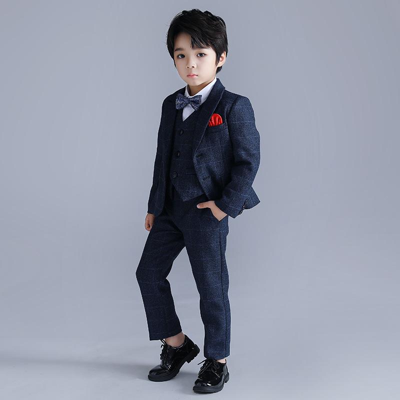 スーツ 男の子 フォーマル 子供スーツ 紳士服 6点セット チェック柄