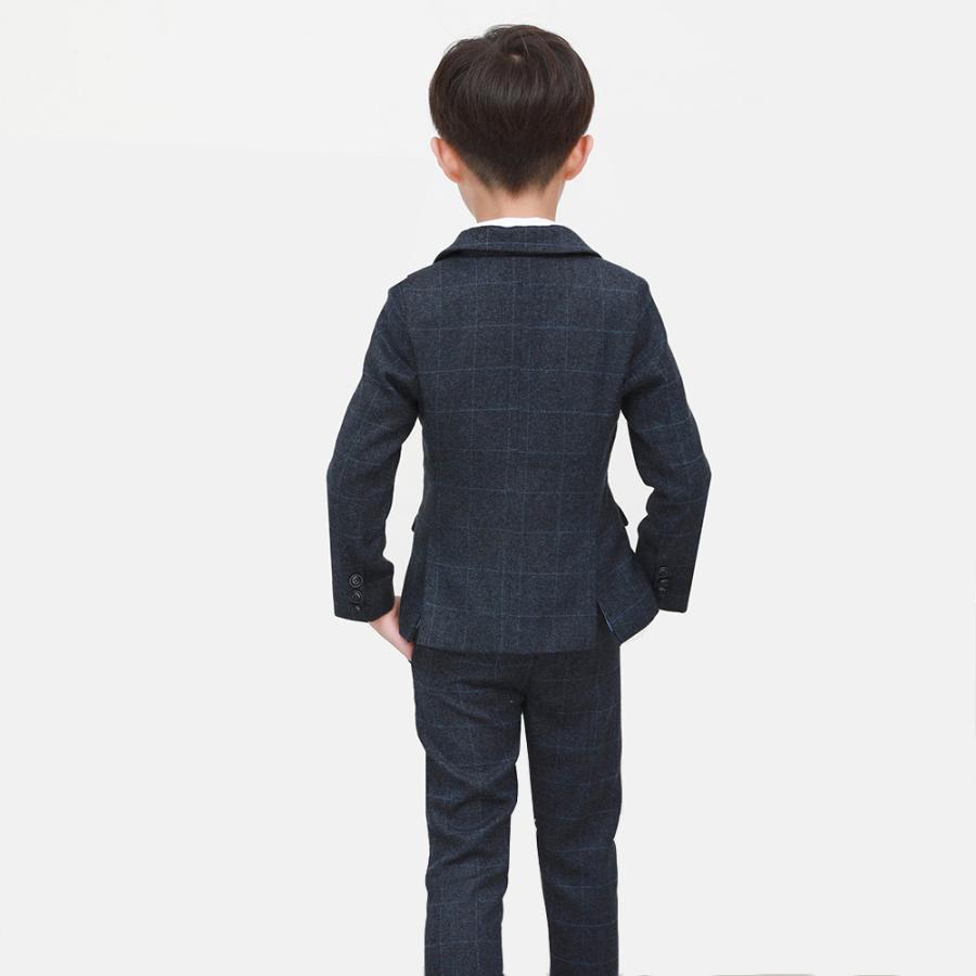 【エイミーアーツ】165㎝/フォーマルセット/6点セット/男児/ダークグレー スーツ 男の子 フォーマル 子供スーツ 紳士服 6点セット チェック柄