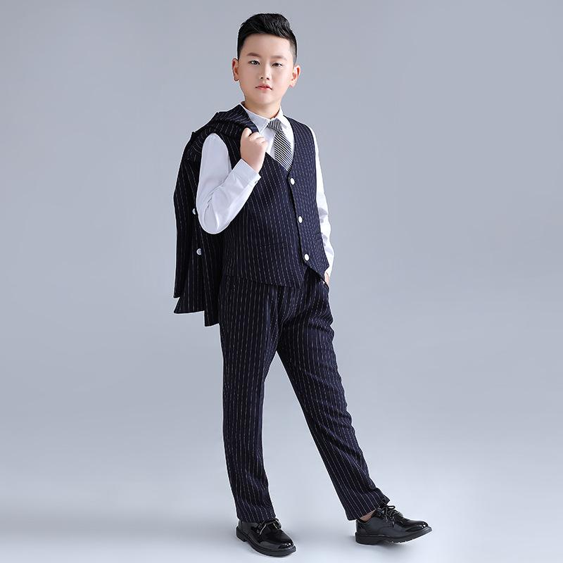 160cm 男児　フォーマルスーツ ストライプ 黒 4点セット 楽天市場】送料無料 sale 男の子 入学式 スーツ フォーマル