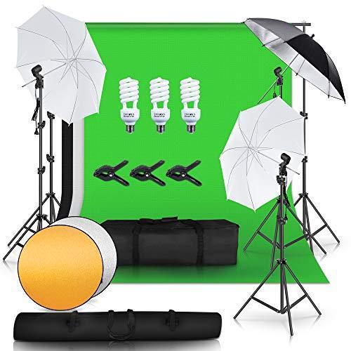 気質アップ 写真撮影キット 背景フレーム ソフト傘 折り畳み アンブレラ 背景布 シート 紙 黒 白 緑 45w電球 Led ライト 2m 三脚 スタン 超大特価 Zoetalentsolutions Com