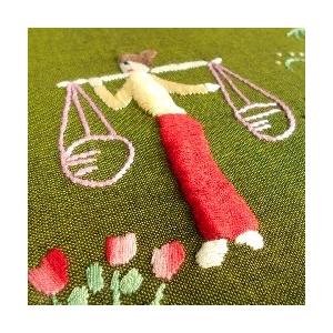 民族刺繍    タペストリー 民族柄 チェーン刺繍 装飾 タペストリー - Sixpacjoe Web Shop