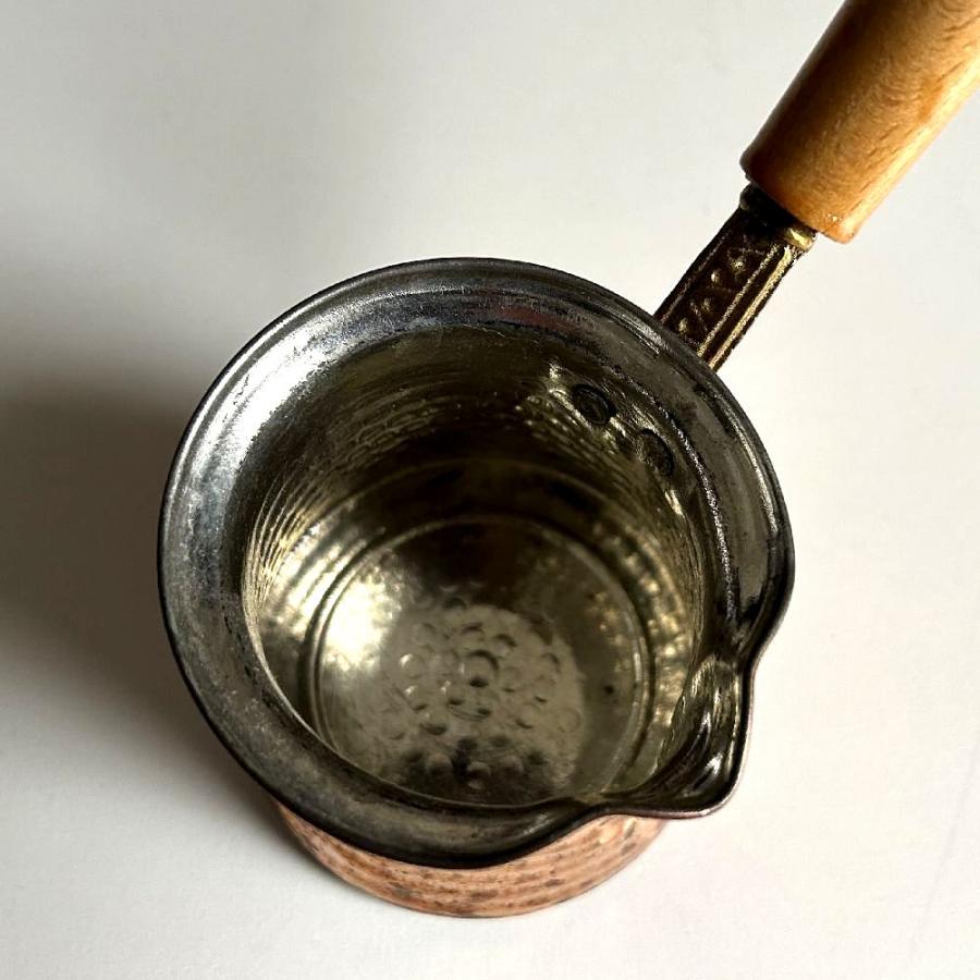 トルココーヒー鍋 ジェズベ L 持ち手 木製 トルコ コーヒー鍋