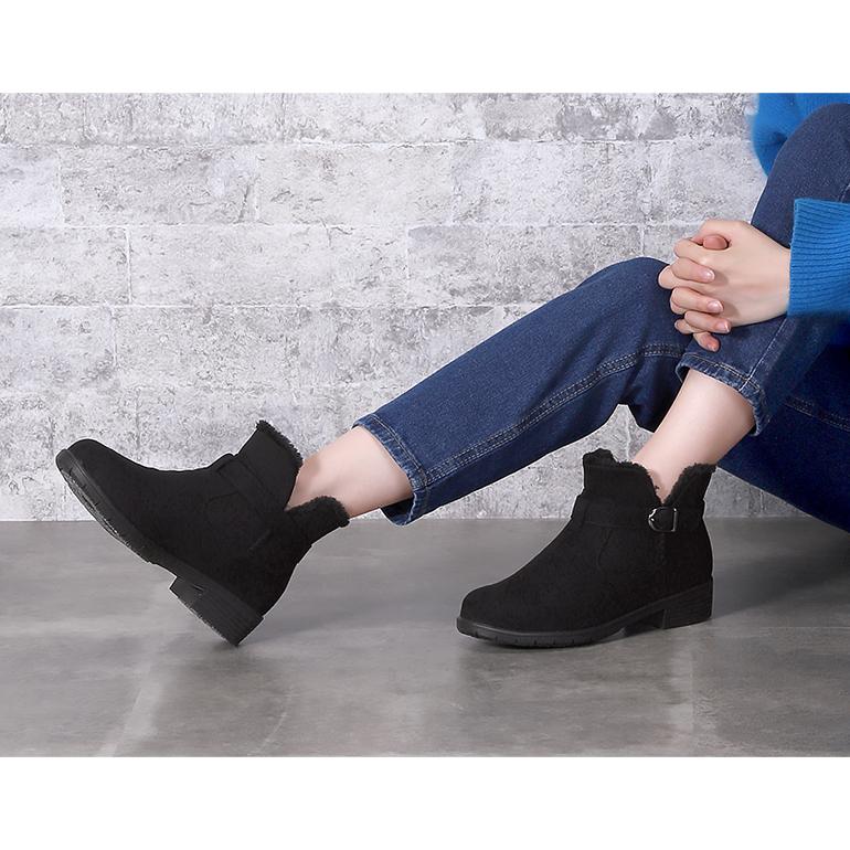 ブーツ レディース 靴 シューズ 4E ボア 暖か 生活防水 撥水 抗菌防臭 スエード ベルト付き ショートブーツ パンジー pansy 4577