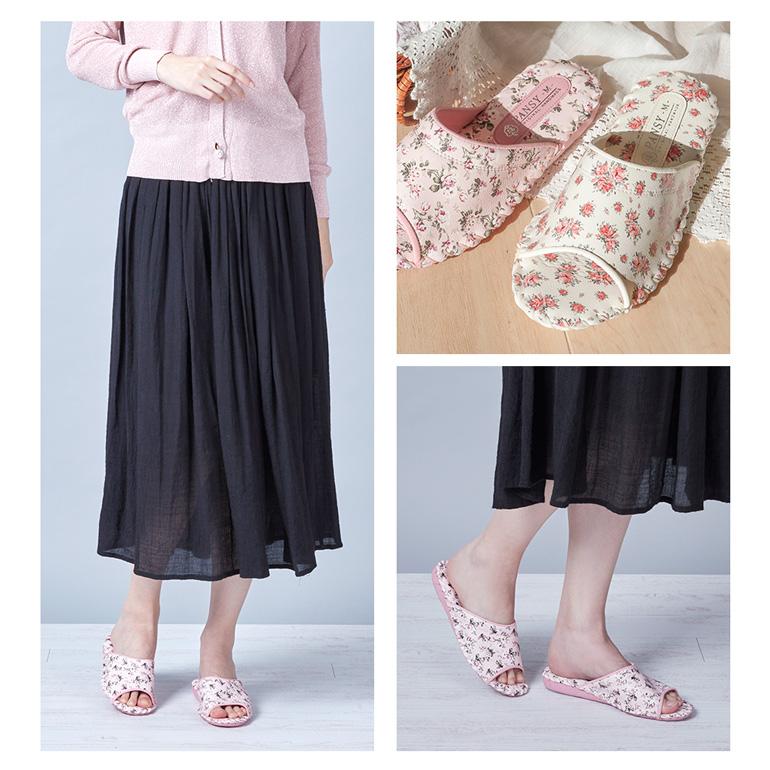 ルームシューズ レディース スリッパ 花柄 おしゃれ 可愛い 歩きやすい