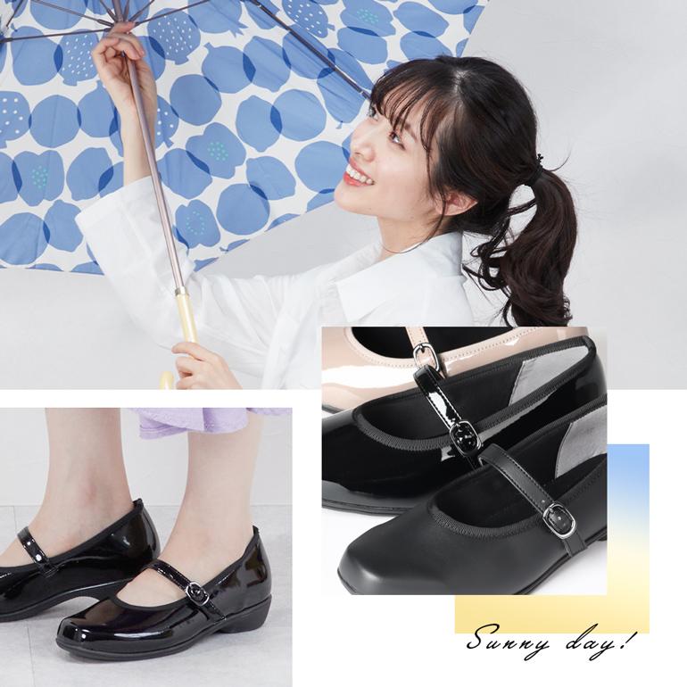 レインシューズ パンプス 防水 雨 雨天 晴れ 上品 大人可愛い シンプル ストラップ レディース 3E パンジー pansy 4913｜pansystore｜16