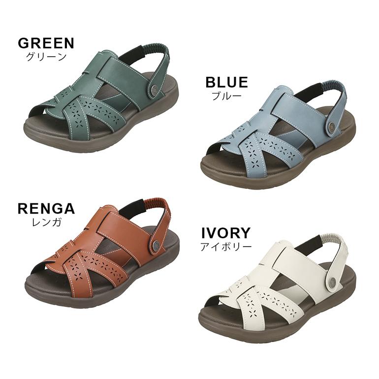 PANSY（パンジー） サンダル レディース 花柄 2WAY ストラップ バック