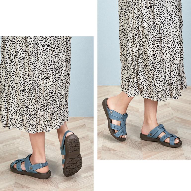 PANSY（パンジー） サンダル レディース 花柄 2WAY ストラップ バック