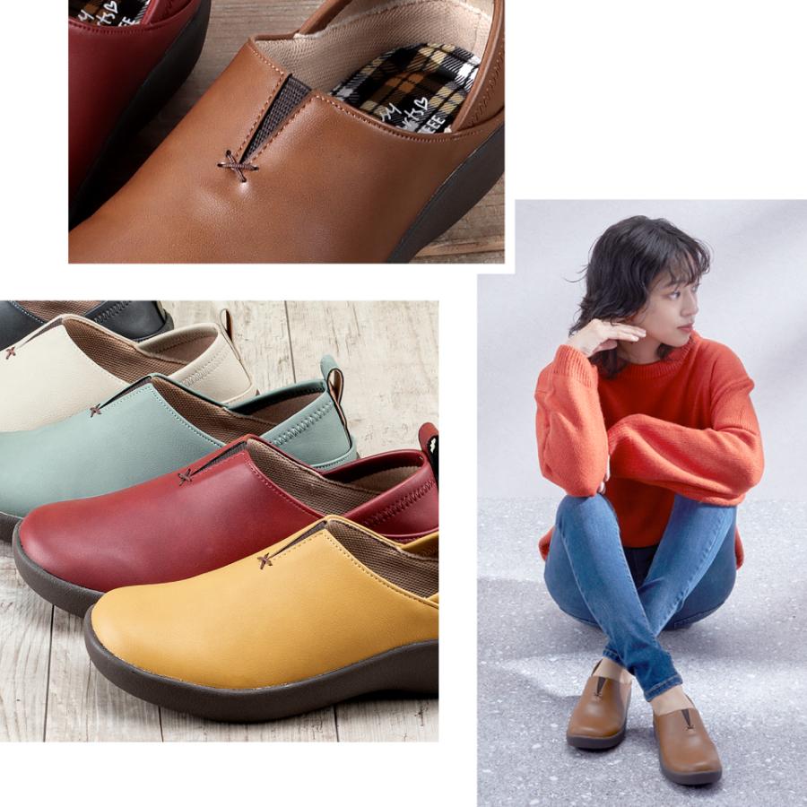 PANSY（パンジー） シューズ 靴 スリッポン レディース 4E 幅広