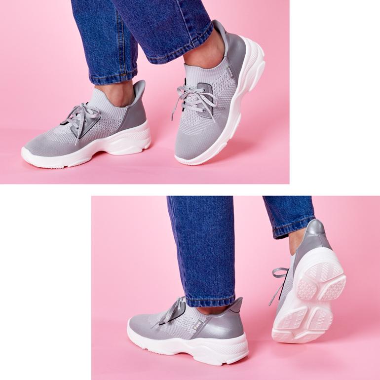 スニーカー ニットスニーカー 厚底 ボリュームソール 軽量 手を使わずに履ける レディース 靴 3E パンジー pansy Flippy PF3178