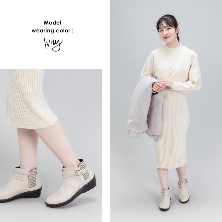 PANSY（パンジー） ブーツ レディース ゴム バイカラー 切り替え 切替