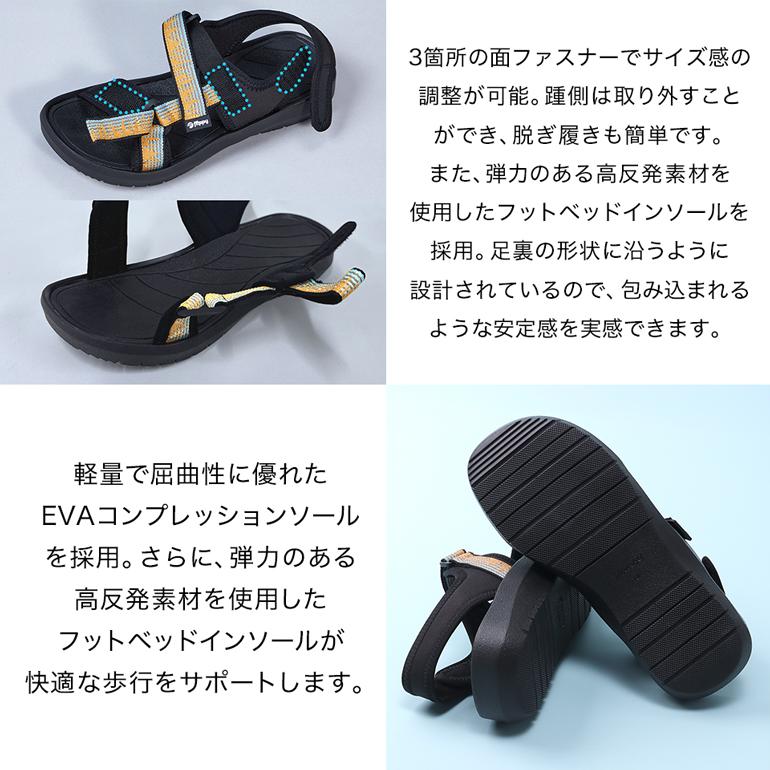 PANSY（パンジー） バックベルトサンダル 調整 調節 面ファスナー