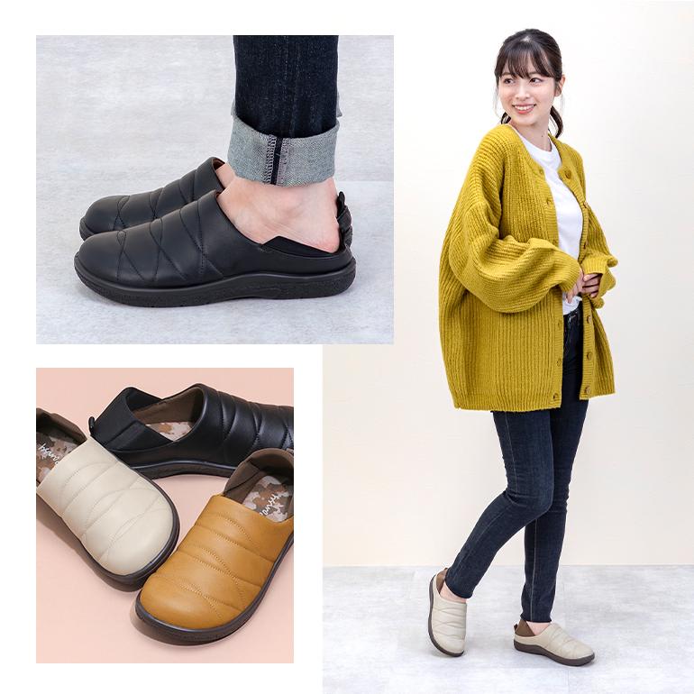 PANSY（パンジー） かかとが踏める 靴 サンダル レディース スリッポン